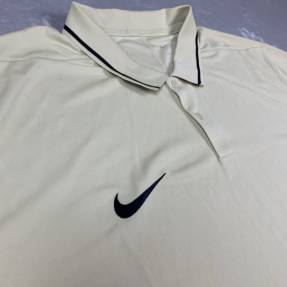 New Nike Dri Fit Coach Polo Shirt Men 4XL Team Gold Short Sleeve Football DV6748